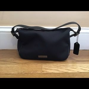 COACH Shoulder Bag w/ inside pocket & Leather Trim